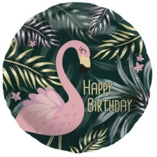 Balloon 'Happy Birthday' Tropic Flamingo